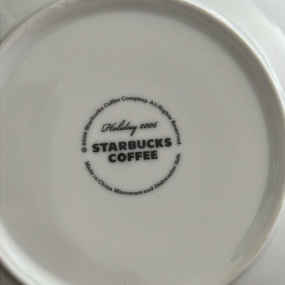 STARBUCKS 2006 SET OF FOUR Dessert Plates - Picture 2 of 4